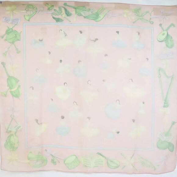 Auth HERMES Scarf Pink/Multicolor Silk - e60100g - Picture 1 of 10
